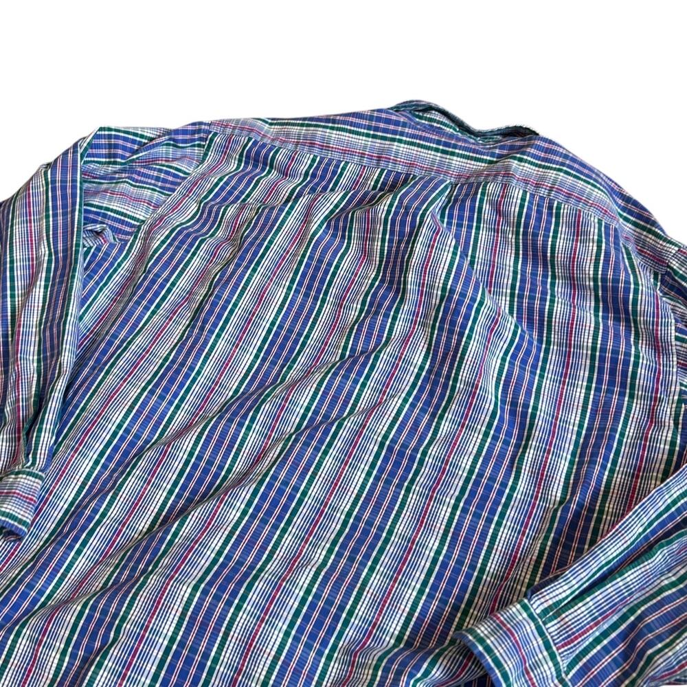 Ralph Lauren Blake Plaid Shirt 2-Ply Cotton Blue Green Pink L - Picture 14 of 15